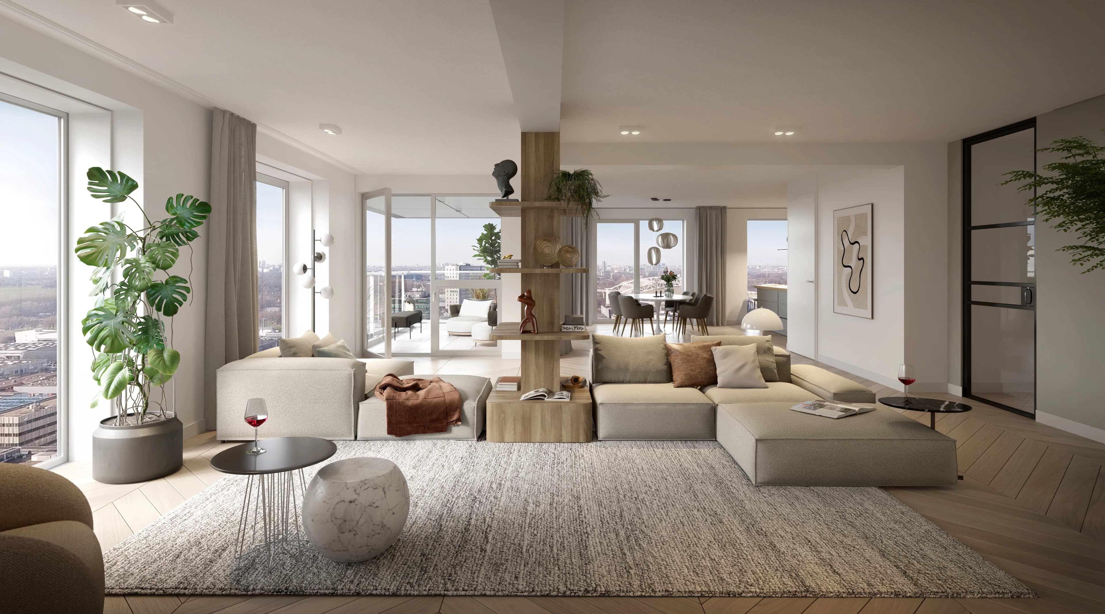 Penthouse woonkamer