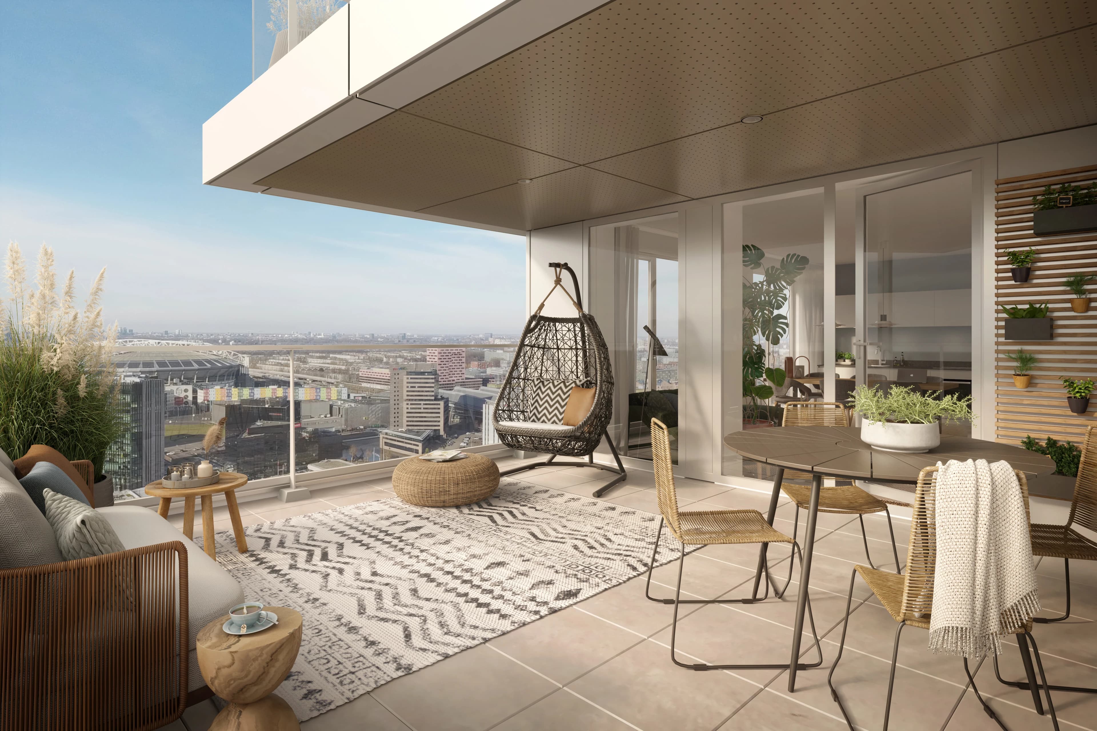 Penthouse terras met uitzicht